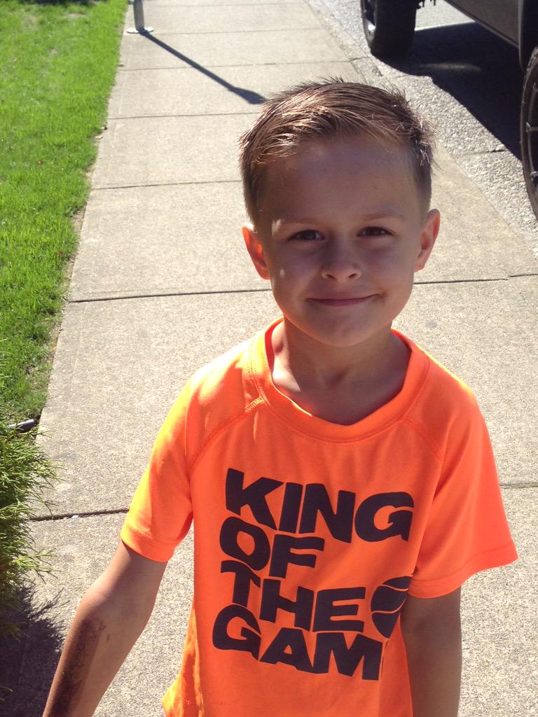 Boys got hair cuts to get ready for back to school in a few days
