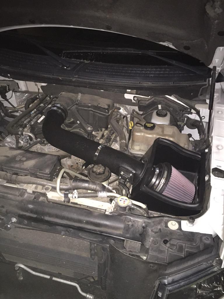 jackmoreau44's tweet photo. Just installed a K&amp;N cold air intake on my truck http://t.co/MOIQnXBdSE