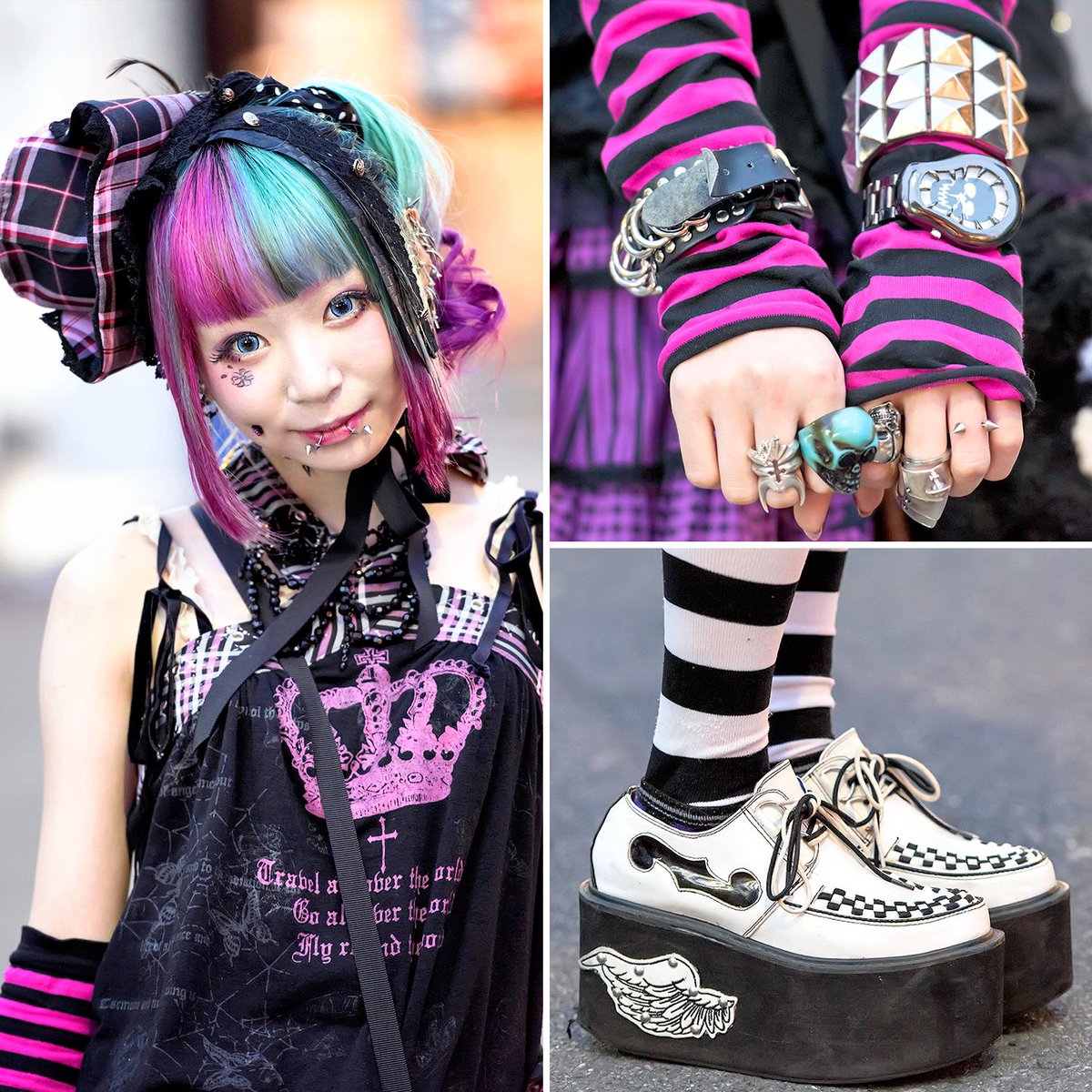 Tokyo Fashion on X: Winged Yosuke creepers & Vivienne Westwood armor  ring on @MorinoRingoDesu in Harajuku. #原宿    / X