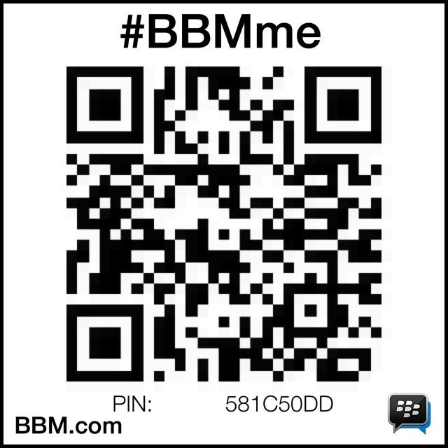 #BBMme PIN:581C50DD