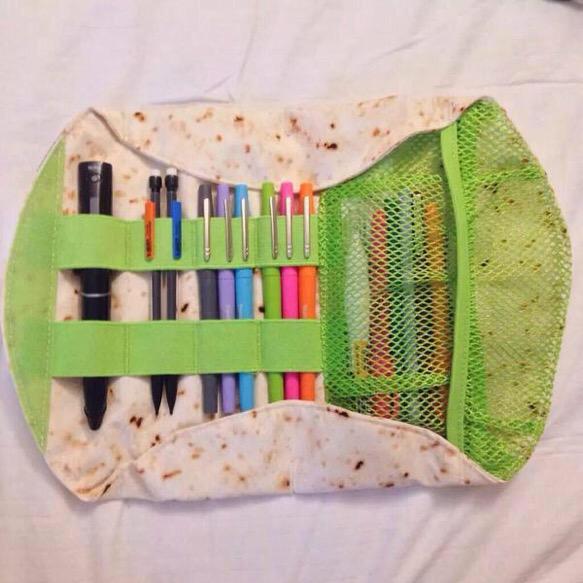 byreIatable's tweet photo. Is that a burrito???? Naw it's my new pencil case bitches http://t.co/awfVq6KfLO