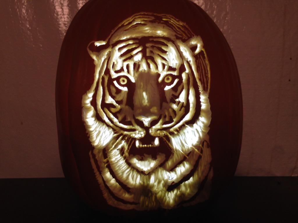 Check out my latest pumpkin carve of the most beautiful animal on the planet #BengalTiger <a href="/NatGeo/">National Geographic</a> <a href="/AnimalPlanet/">Animal Planet</a>