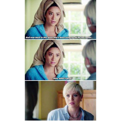 pllcrisis's tweet image. So funny lol #PLL I find this edit today I'm loving it 💙 #PLL