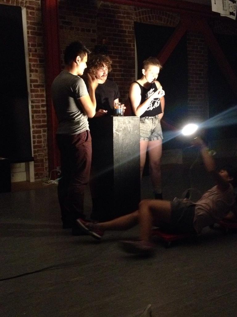 StacyBeckley's tweet photo. They are eating olives on state at this @sfneofuturists show! I can relate to that. #SFTML http://t.co/cC5YIsmtmC