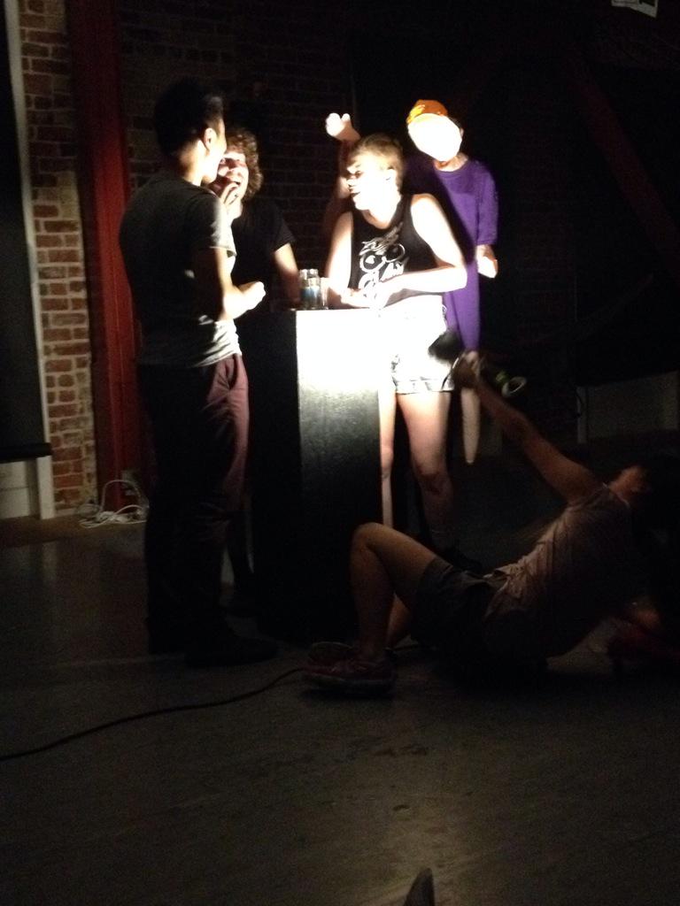 StacyBeckley's tweet photo. "Olive Adulthood" live and on stage! #SFTML http://t.co/t8B8EyKy78