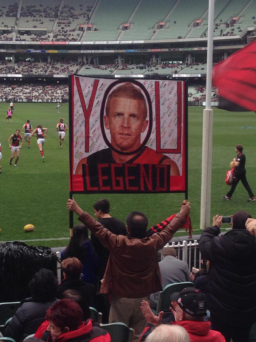 Mattlevy74's tweet photo. @EssendonFC Thanks for the memories Fletch. We already miss you #FarewellFletch #AlwaysEssendon http://t.co/ihO5baiV99
