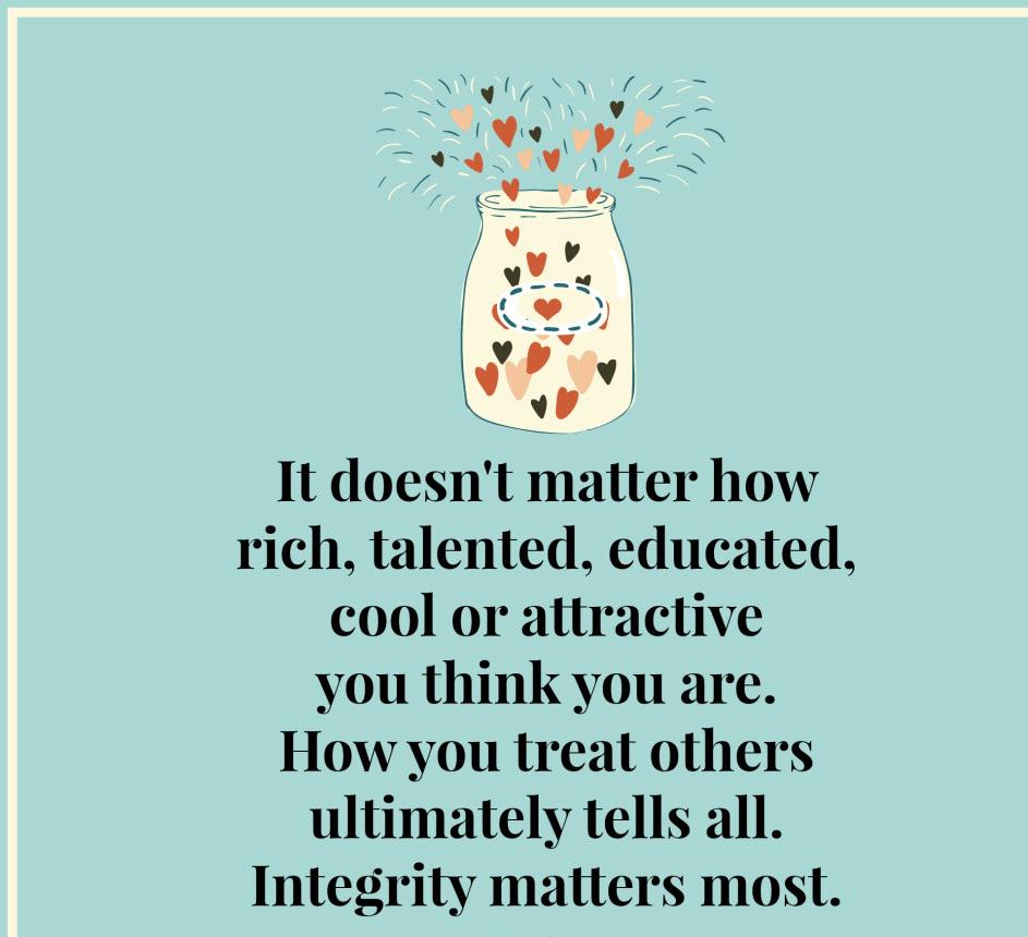 GeetaBachaspati's tweet photo. Treat Others Well ! #integrity #life  #ThinkBIGSundayWithMarsha http://t.co/VkwiLhKJBm