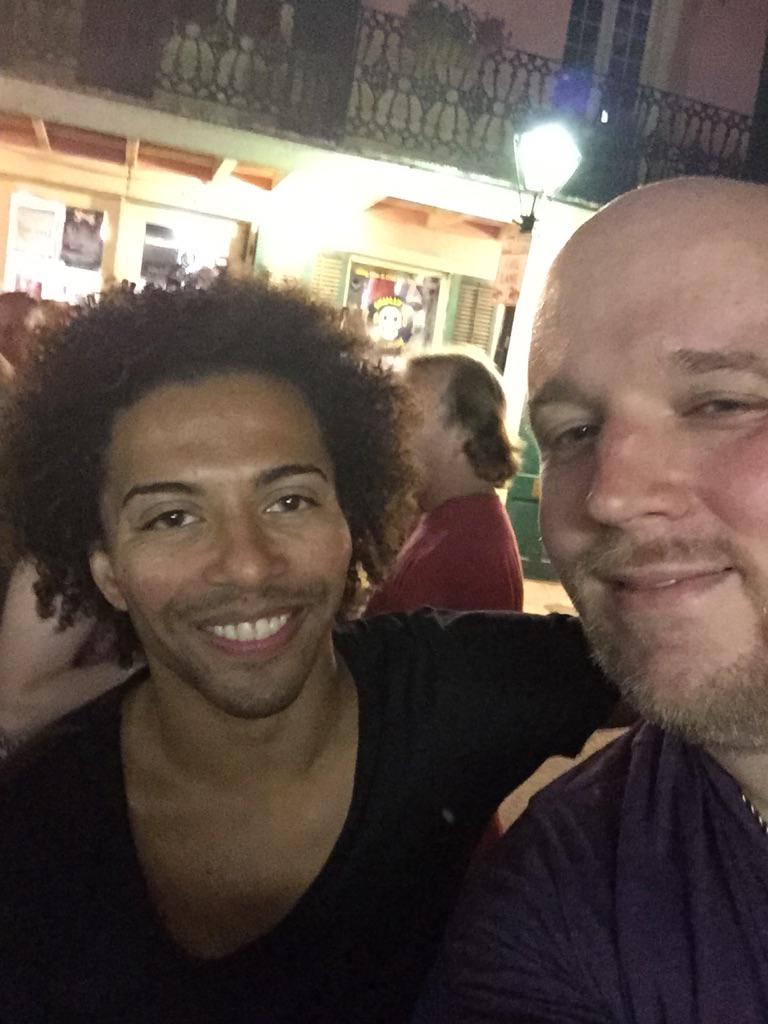 BoxtheresarhnJ's tweet photo. Ran into the one and only @itsSHANGELA at #southerndecadence #nola #hallelooo http://t.co/8nIIyPgdac