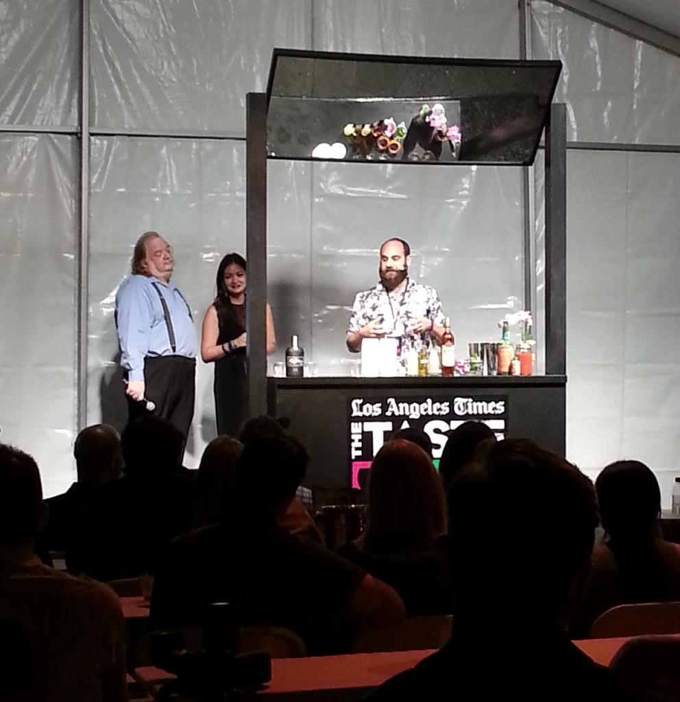 TheTasteLA's tweet photo. "I like life. I like fun. I like rum." -@JoshTheSomm #TasteLA #DinnerWithATwist #BarStage http://t.co/oAacQYnccr