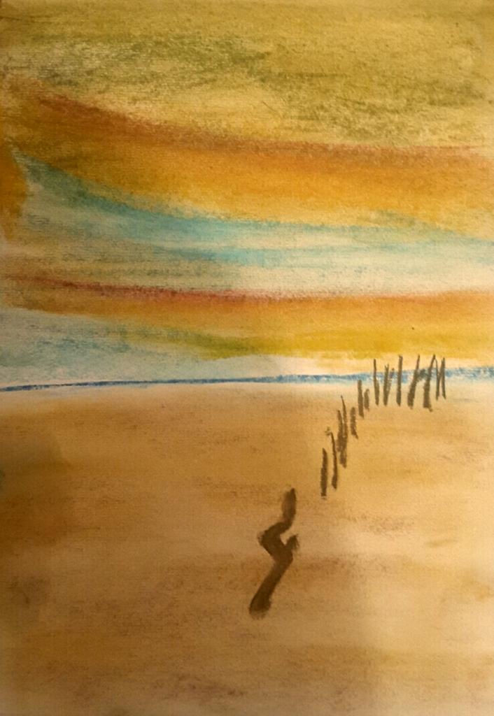 Wishing to have a peaceful Sunday evening at a beach watching the beautiful colours of the sunset..