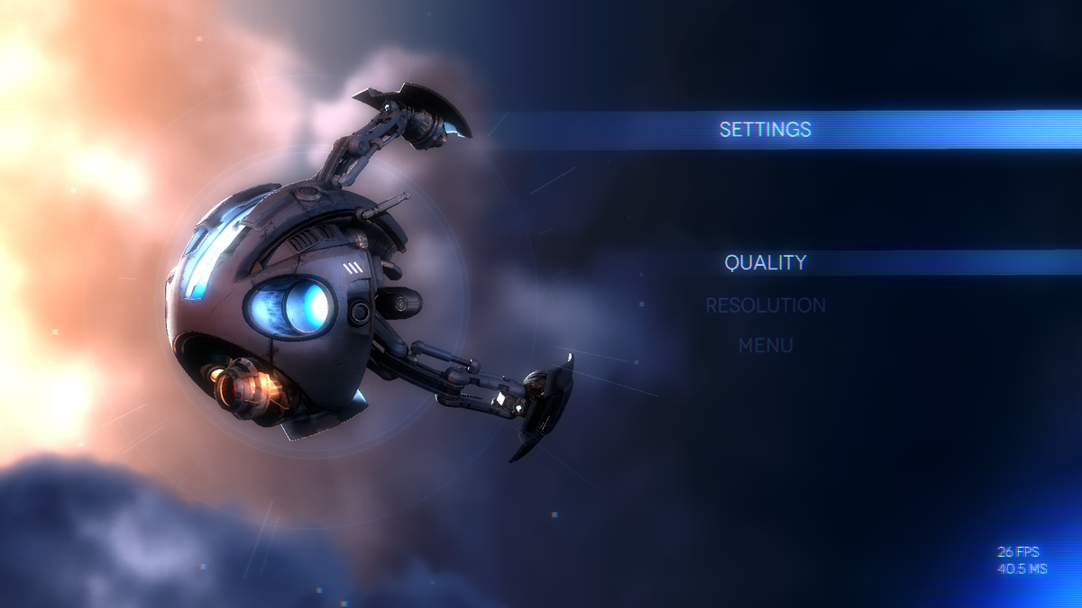 evilaliens's tweet photo. #screenshotsaturday #indiedev ORBITOR quality menu http://t.co/YRznm0AImx