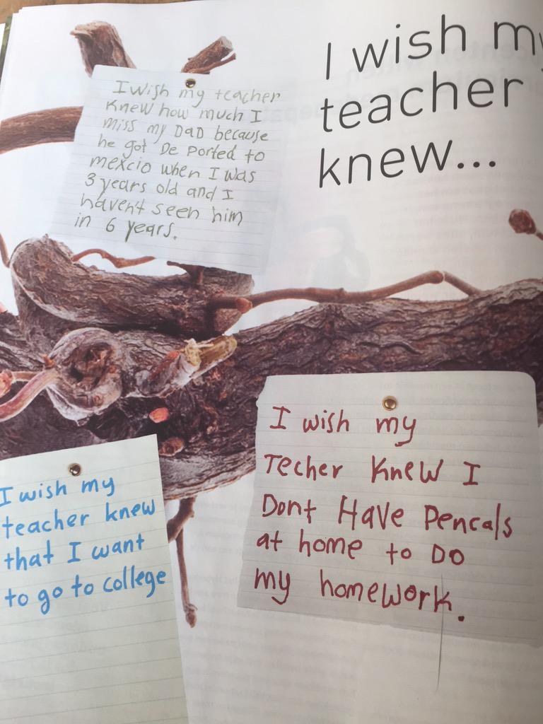 Marielle_bloei's tweet photo. Mooie opdracht voor leerlingen 'I wish my teacher knew' #onderwijs http://t.co/bh9WQez4LQ