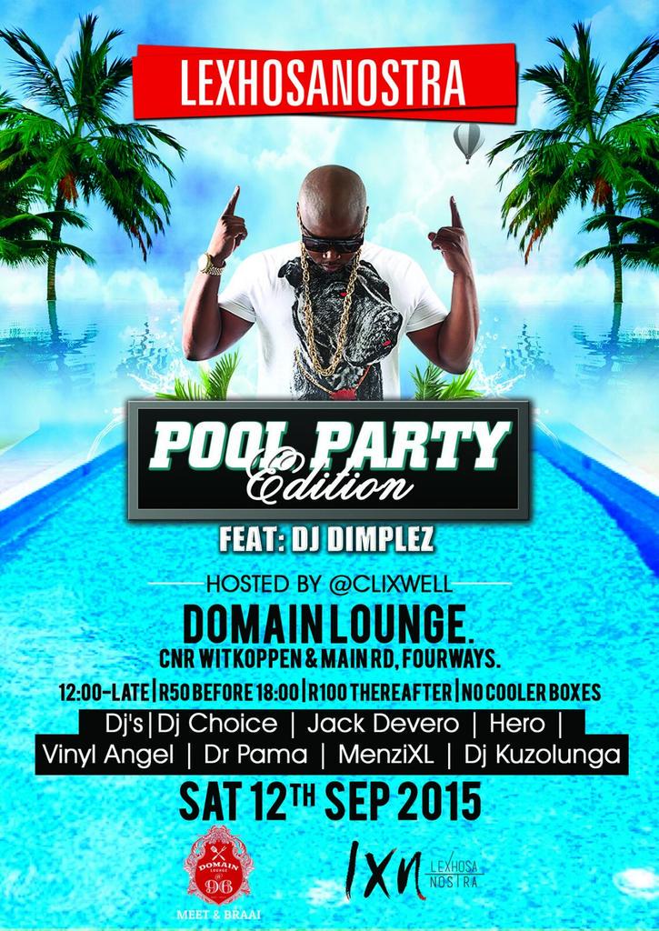 EarlKay_SA's tweet photo. Anyway mamela pool party vibes next weekend! You coming? #LeXhosaNostraPoolParty http://t.co/TMbvr7Inbv