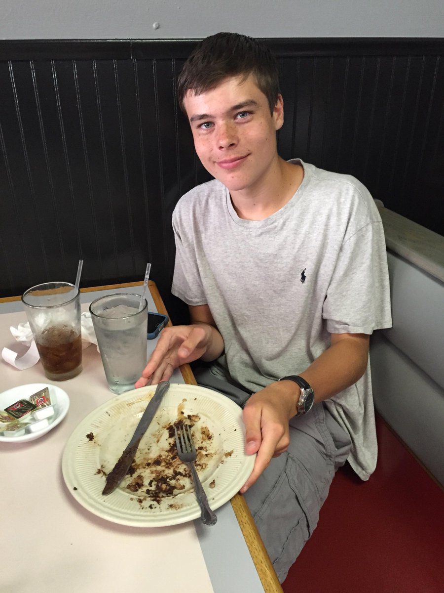 Kitchen87nj's tweet photo. These two boys did it:). Can you?  Come see if you can finish the 3 pancakes here at kitchen87!!!! http://t.co/B2MvlXn589