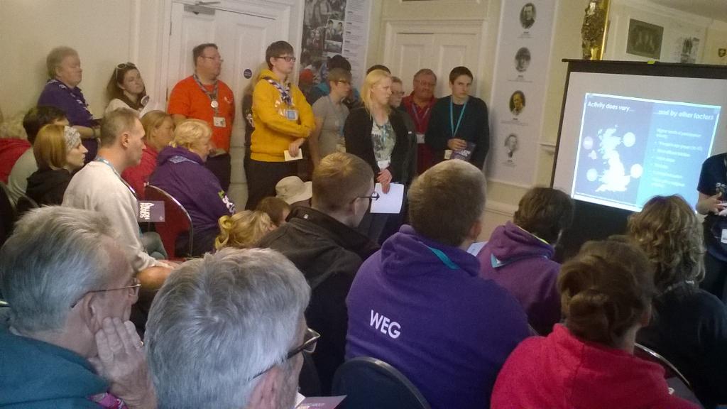 4thchester's tweet photo. Packed session at #amillionhands @scoutimpact best session of weekend. Young people presenters excellent + inspiring http://t.co/GblLyN0rw1