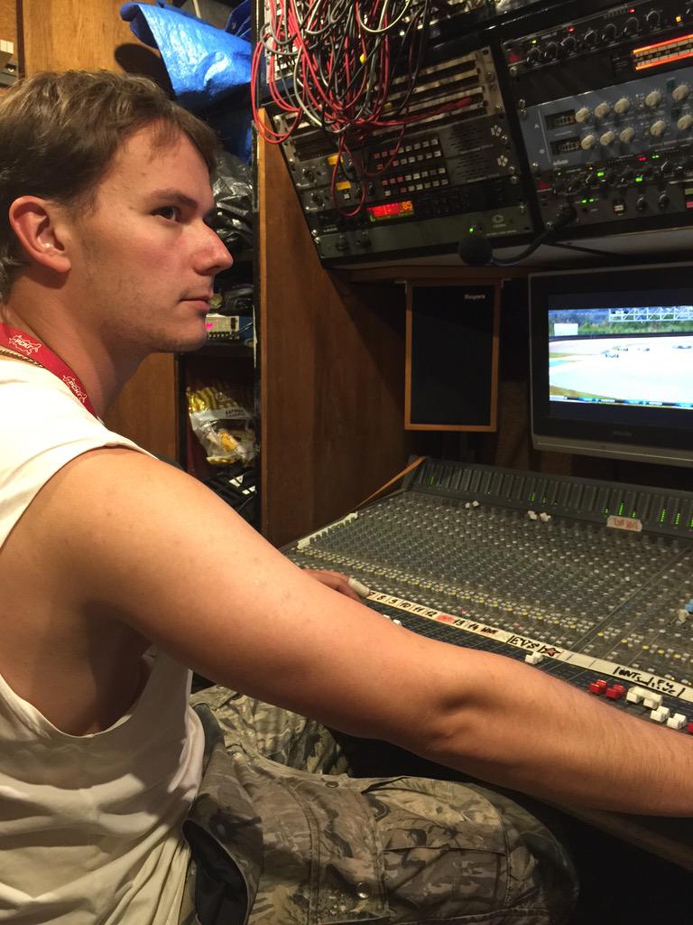 SMPF4's tweet photo. Russian Sound Engineer Alex at work during our Race 3! #SMPFr http://t.co/DZuzAGjePN