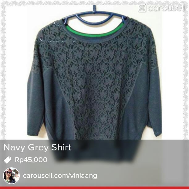 viniaang's tweet photo. Selling Navy Grey Shirt Rp45,000 https://t.co/xkkaiQAOfS #carousell @carousell_id http://t.co/1iT7h2p9x9