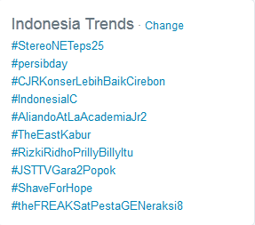 NET_Stereo_'s tweet photo. Wow #StereoNETeps25 TTI nomor 1. Thank you :) http://t.co/AJnWboenDe