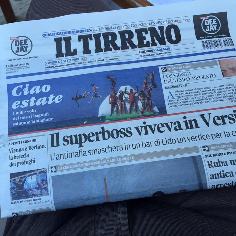 OmarMonestier's tweet photo. Una buona lettura domenicale @iltirreno http://t.co/2W2UeHzrLD