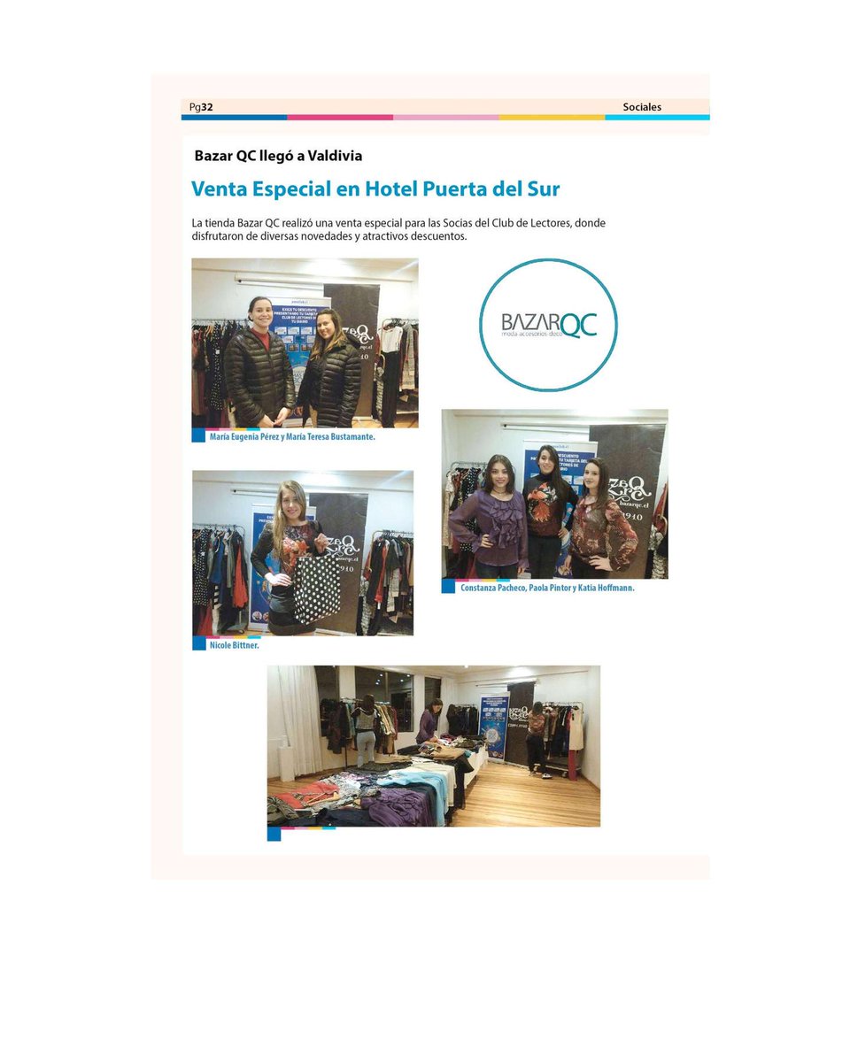 <a href="/BazarQC/">QuinoCasarino</a> en  <a href="/austral_losrios/">Diario Austral</a> con <a href="/puertadelsur_/">Hotel Puerta del Sur</a>