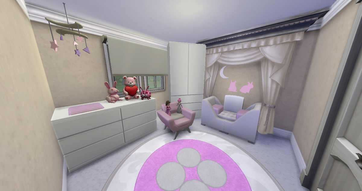 ChainSim's tweet photo. Baby Girls Room - Available for download on the Sims 4 Gallery #Sims4 #ChainSim @TheSimCommunity http://t.co/sn9exaIL76