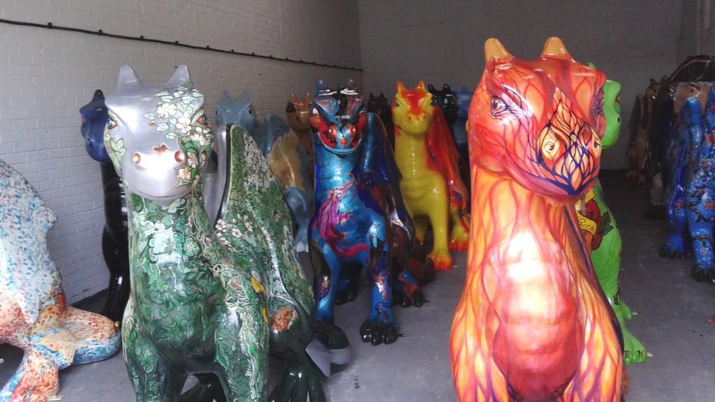 How's this for organised eh?! Not even 9am &amp; @GoGoDragons2015 back in den &amp; plaques stacked! Wow! Well done all!