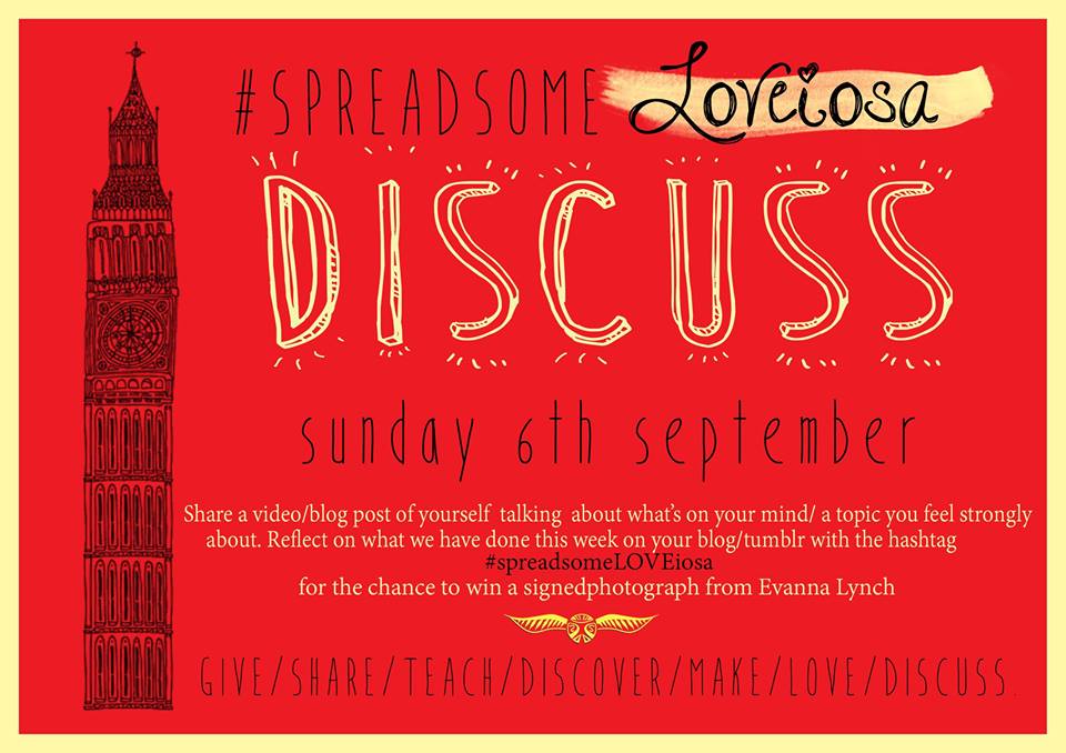 It's the final day of #spreadsomeloveiosa and it's time to DISCUSS what's on your mind/the issues you care about.