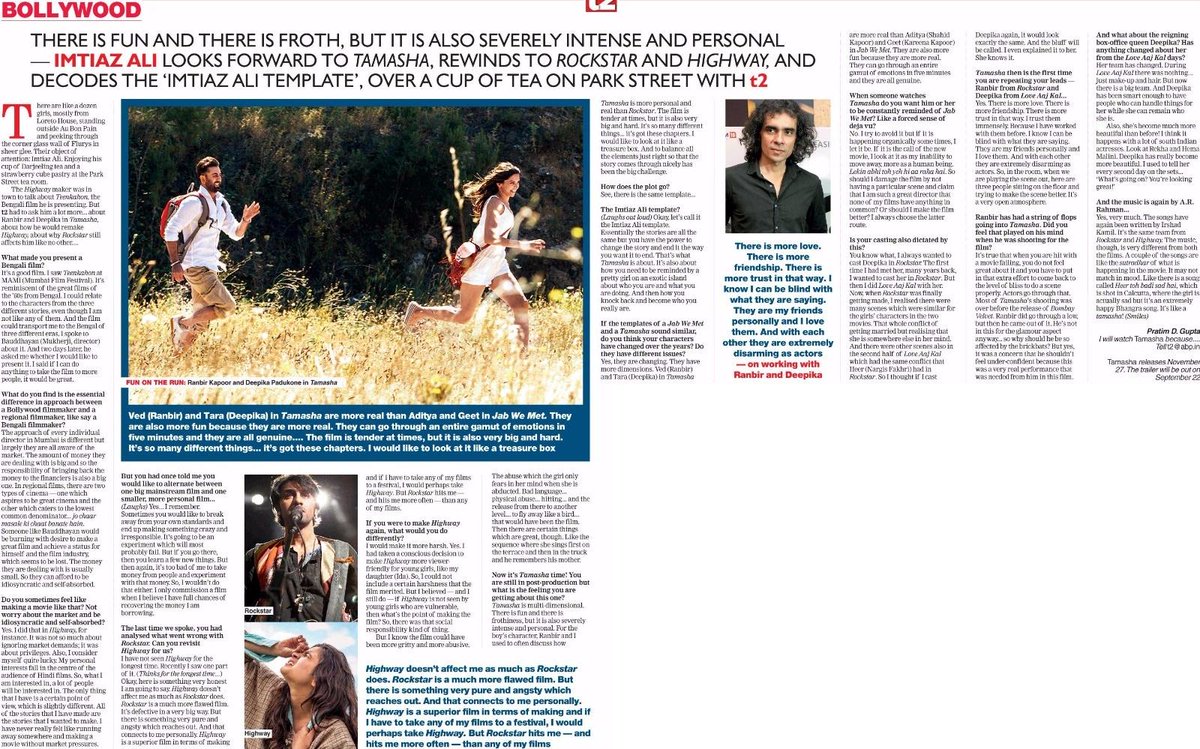 TamashaOfficial's tweet photo. Imtiaz Ali talks about working with #RanbirKapoor &amp; @deepikapadukone in @TamashaOfficial... http://t.co/llA1Kj2ROA