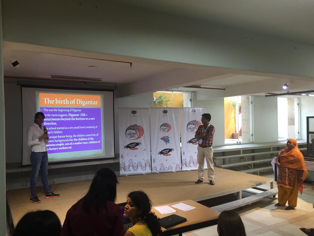 AshokaIndia's tweet photo. First Changemaker school on stage #digantar wonderful space for children to be themselves #changemakerEd #CMConclave http://t.co/mknb00MsYa