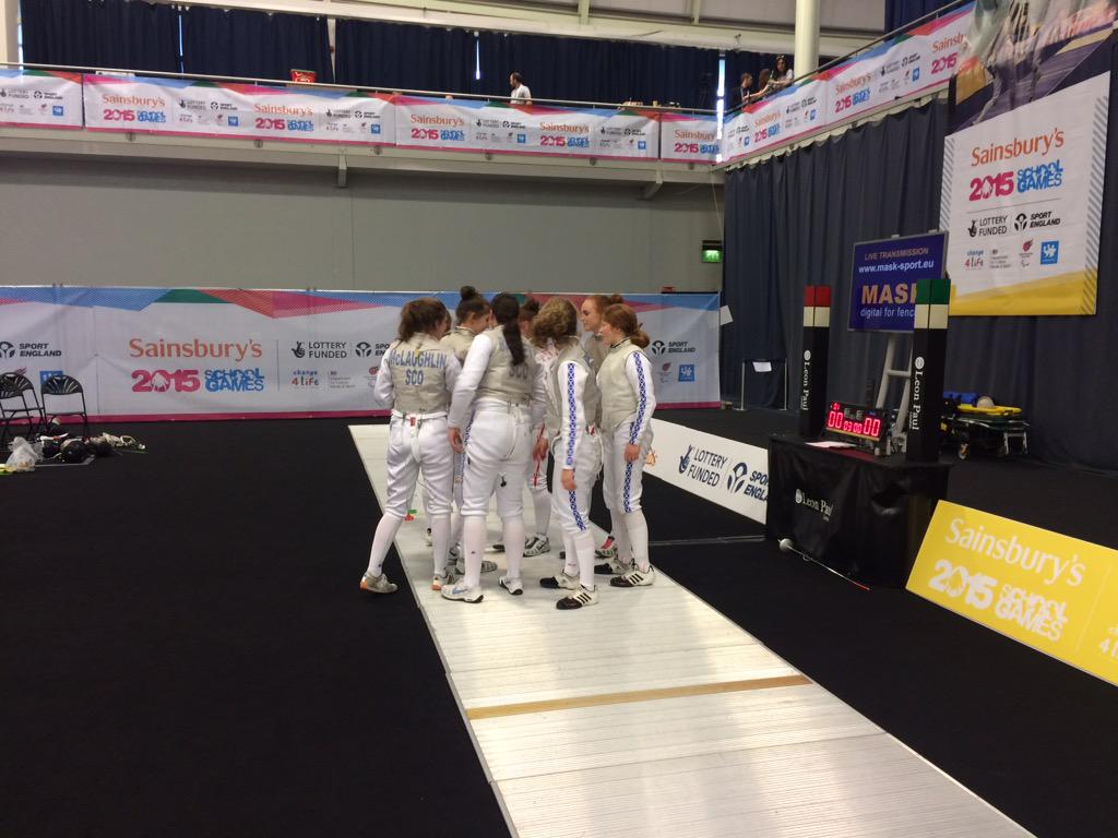 Xchlo3d's tweet photo. Scotland through to the final! #go girls #Scotland #SSG2015 #UKSSG #SSGfencing http://t.co/ZPRYtlCJzi