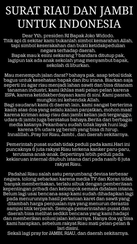 Yth : Presiden Republik Indonesia