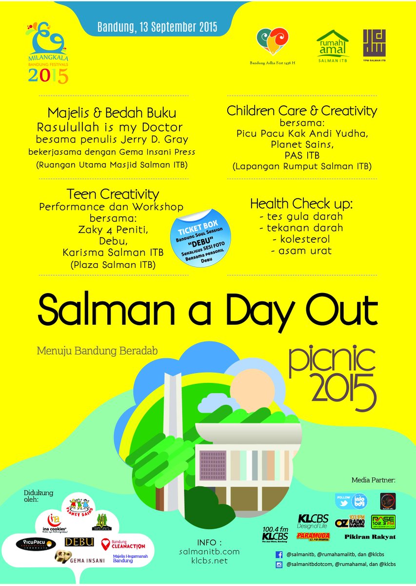 salmanitb's tweet photo. Yuk, rekreasi akhir pekan di Salman A Day Out Picnic!
CP Tristi 081320225118 #SalmanPicnic #BdgPicnic #AdhaFest http://t.co/fQz2tZgJJY