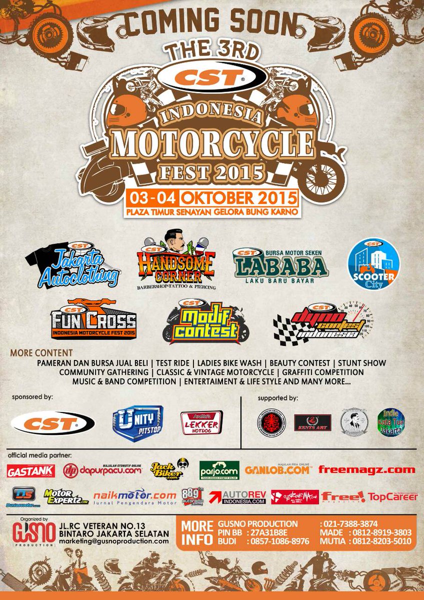 COMING SOON !!! CST 3-4 OKTOBER 2015 PLAZA TIMUR SENAYAN GLORA BUNG KARNO