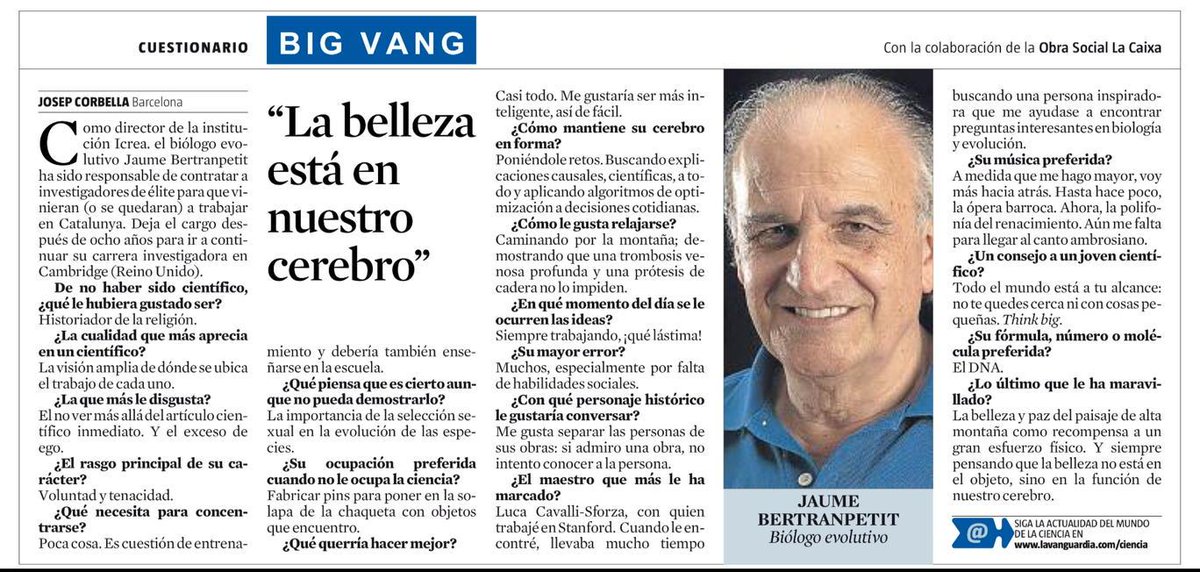the_prbb's tweet photo. RT @ccupf: Entrevista J. Bertranpetit, investigador al @IBE_Barcelona @the_prbb http://t.co/G0uWAjHNPV