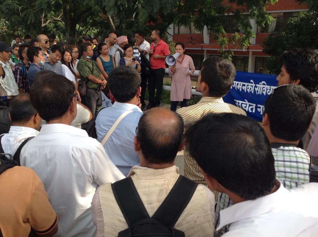 rdewan's tweet image. Women are still not treated as equal citizen even in new constitution, unfair says @kalarai111 #CitizensProtest