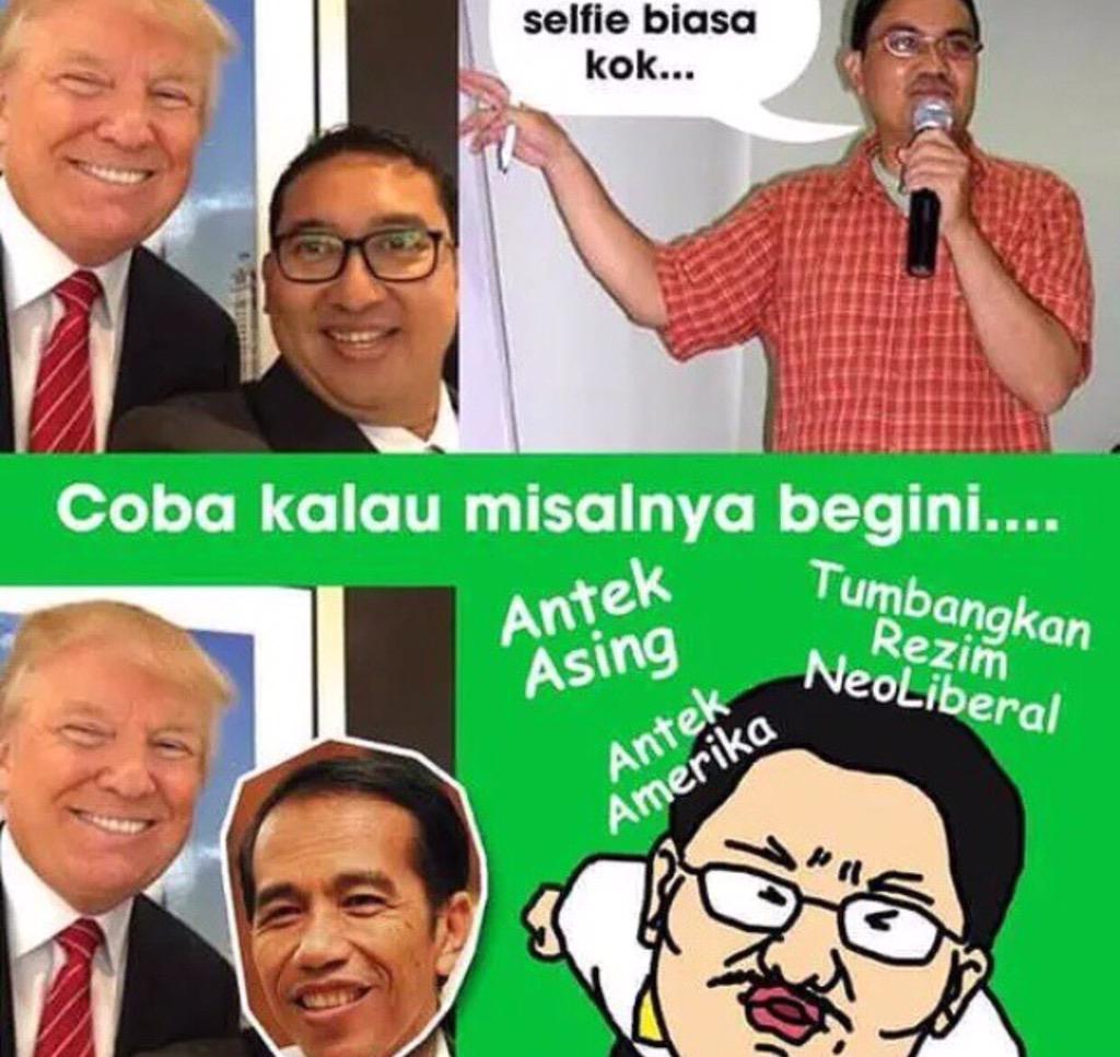 Meme Lucu Fadli Zon Dan Setya Novanto Hadiri Kampanye Donald Trump