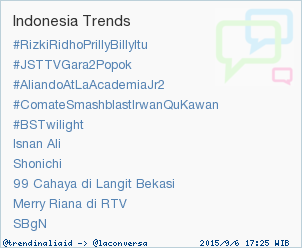 trendinaliaID's tweet photo. Trend Alert: 'SBgN'. More trends at http://t.co/OMCuQPRWwL #trndnl http://t.co/UmrnYRhrBD