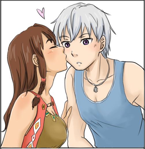 2019年 ほっぺ に キス イラスト コレクション壁紙