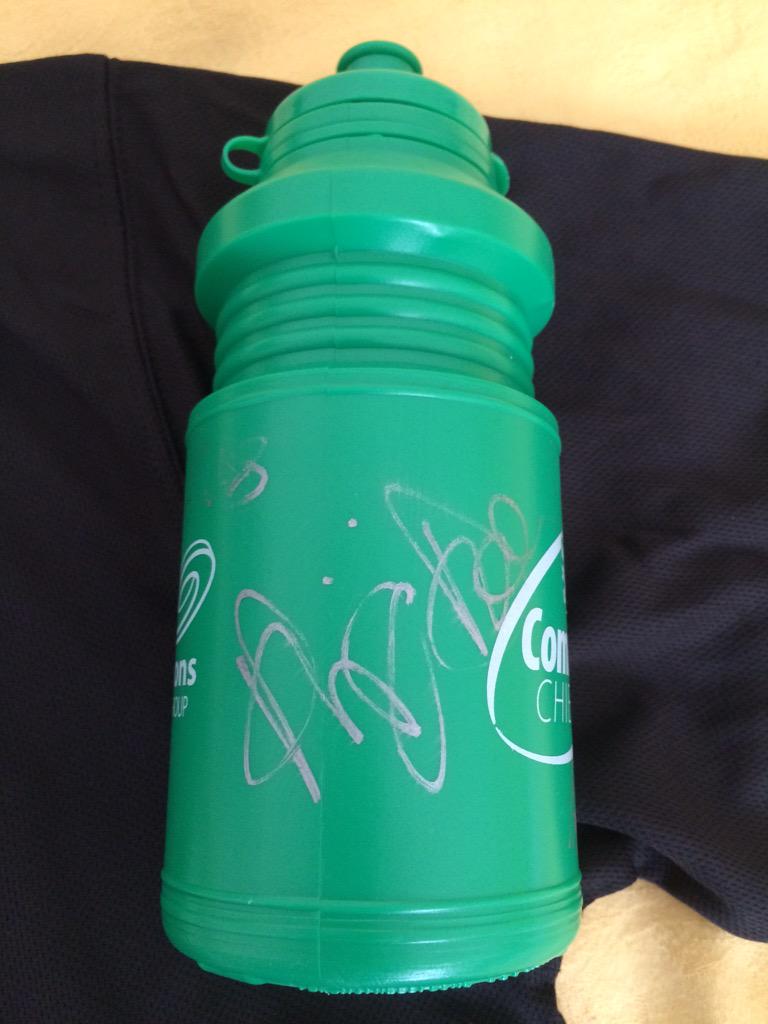 T-shirt &amp; bottle on eBay, 5 days left to run; 23 views and 3 watchers; 1 bid so far. We'll keep you posted Team!