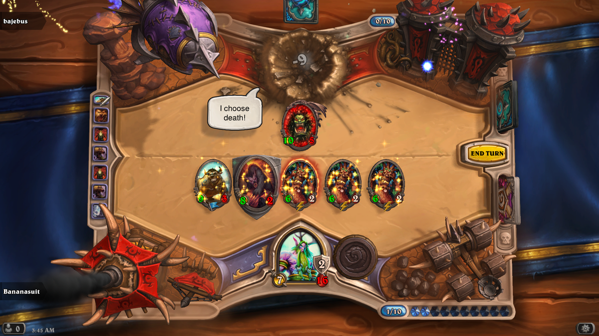 Bananasuit_hs's tweet photo. Armor up all you want. 42 on board will definitely win me a game or two. #casinostone #hearthstone #middruid http://t.co/ic9tt2sCzy