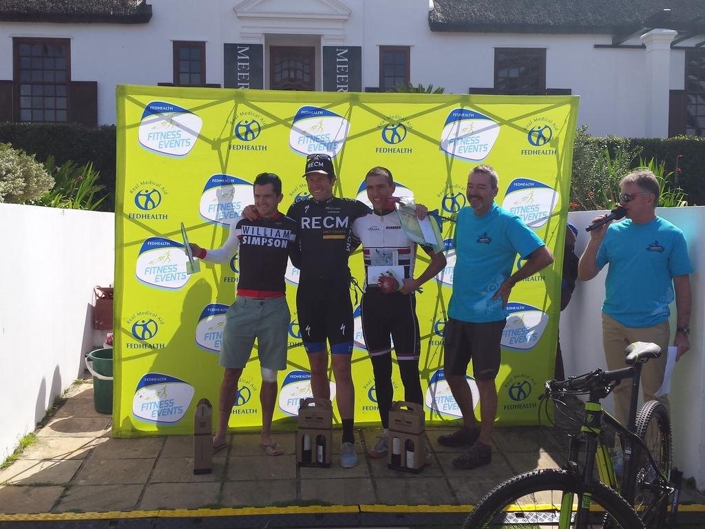 FedhealthMTB's tweet photo. Well done to the top 3 male finishers in the FEDHEALTH MTB CHALLENGE 60KM. @Stillwater_MTB @MTBFEST http://t.co/xJdJ7A59cN