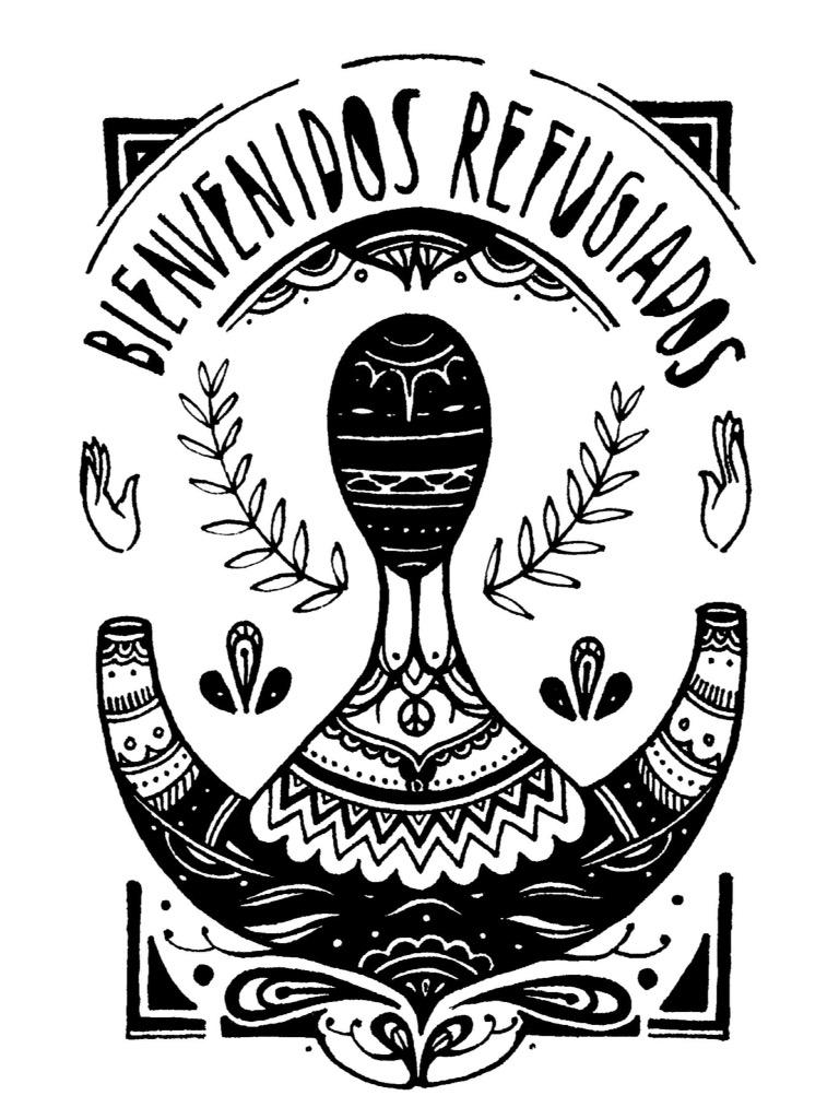 Sr_Chalk's tweet photo. #RefugiadosBienvenidos #BienvenidosRefugiados #welcomerefugees #refugies #refugeeswelcome -  #BlackChalkTattoo http://t.co/GV0LIWC44N