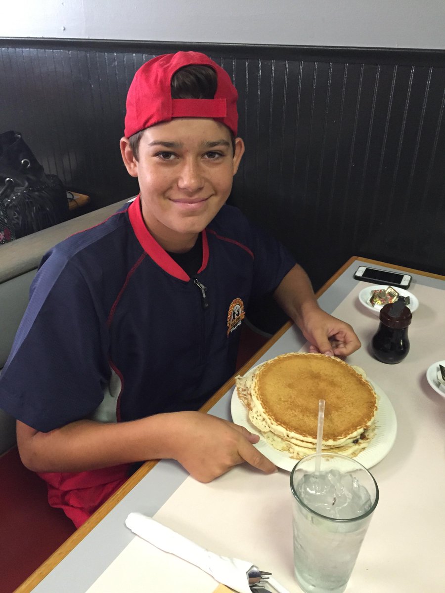 Kitchen87nj's tweet photo. These two boys did it:). Can you?  Come see if you can finish the 3 pancakes here at kitchen87!!!! http://t.co/xRQMr1tUBl