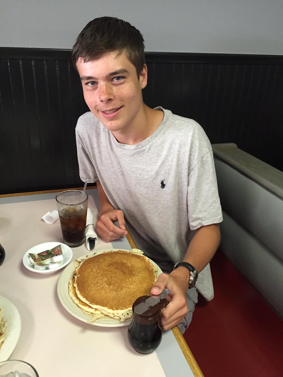 Kitchen87nj's tweet photo. These two boys did it:). Can you?  Come see if you can finish the 3 pancakes here at kitchen87!!!! http://t.co/xRQMr1tUBl