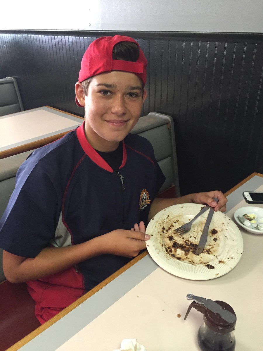 Kitchen87nj's tweet photo. These two boys did it:). Can you?  Come see if you can finish the 3 pancakes here at kitchen87!!!! http://t.co/xRQMr1tUBl