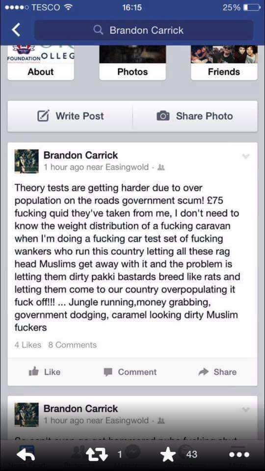 WafcSean's tweet photo. When it’s the Muslims’ fault that you don’t pass your theory test. #WhyImVotingUKIP http://t.co/yMvTwiiZT9