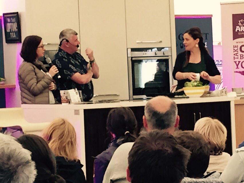 Cfulvio's tweet photo. Having fun @EPfestival with @gnelis & #martinshanahan @ArdkeenQFS #WicklowLamb http://t.co/1gXXnZqvkm