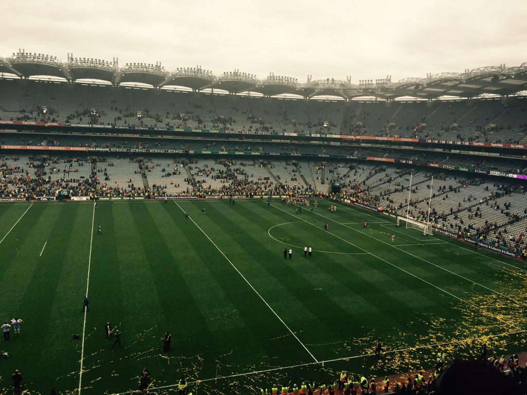 Pity Kilkenny fans didn't hang around to celebrate with their team during their lap of honour #GAA