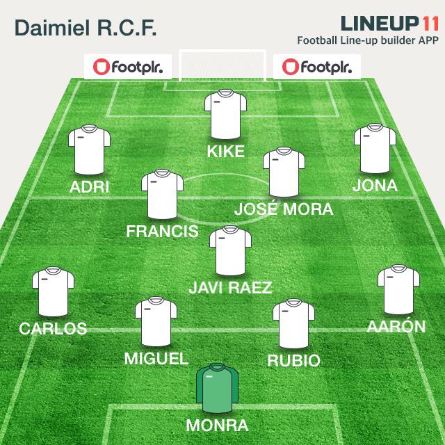 daimielrcf's tweet photo. Alineación inicial en Valdepeñas http://t.co/TEqz0APnkP
