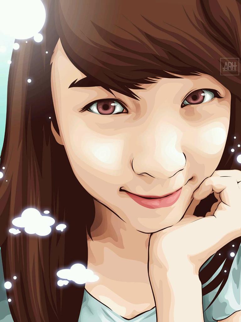 Chozetsu kawaii <a href="/H_ElaineJKT48/">Elaine Hartanto</a> , Keren nih kalo dijadiin wallpaper hp :3 #ARH